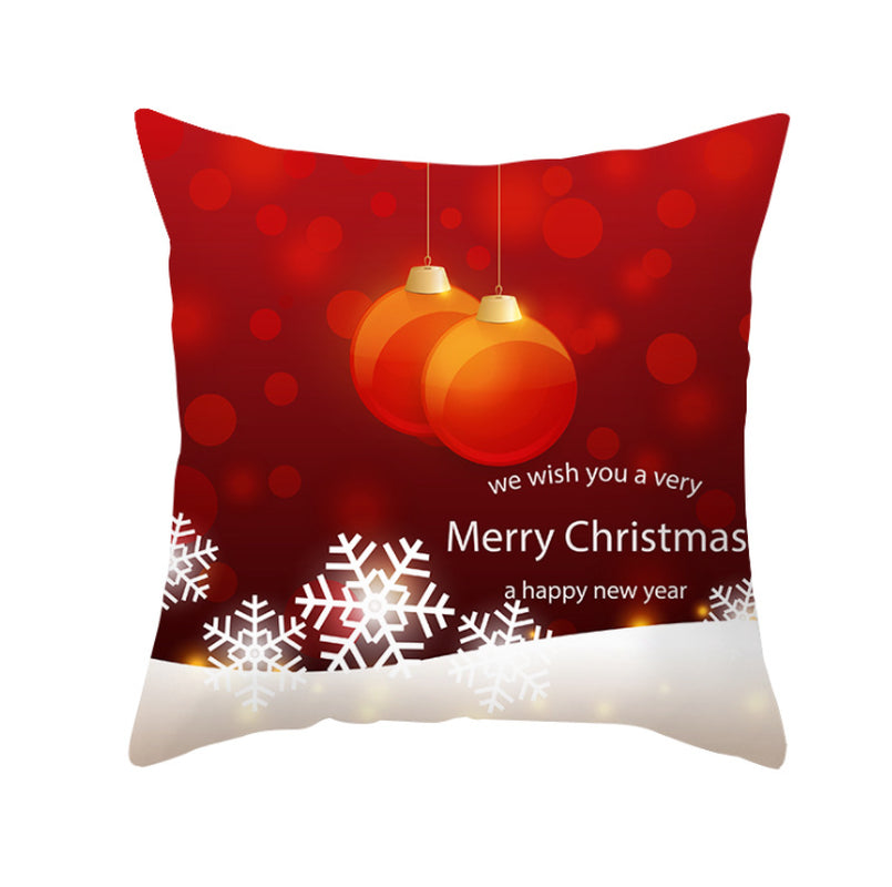 NEW 2025 CHRISTMAS NEW YEAR POLYESTER CUSHION COVER PILLOW CASE HOME SOFA DECOR