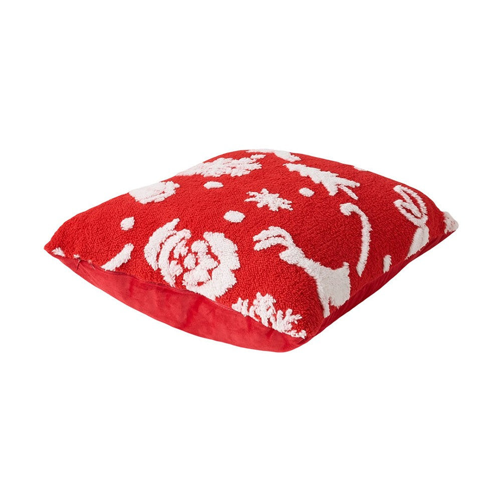 UK Christmas Santa Snowflake Cushion Plush Pillow Case Christmas Home Decor 2PCS