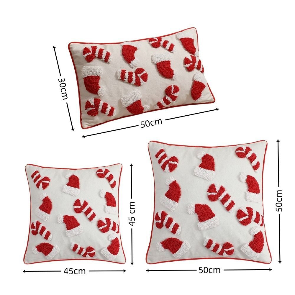 Tufted Cushion Case Christmas Classical Pillowcase Home Decoration