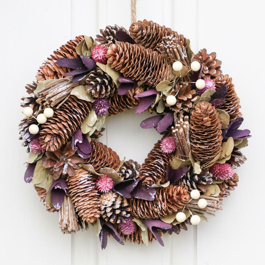 Large Traditional Front Door Wreath Wall Hanging Outdoor Garland Decorations