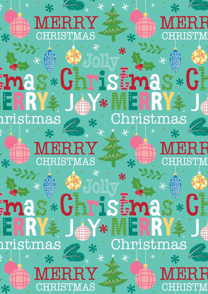 4 X 4M Christmas Wrapping Paper Rolls Contemporary Gift Wrap & 16 Matching Tags