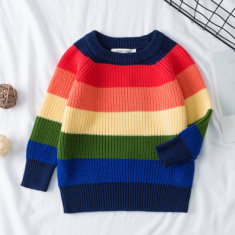 Boys Girls Winter Sweater Jumper Childrens Warm Christmas Knitted Age 2-8 Years