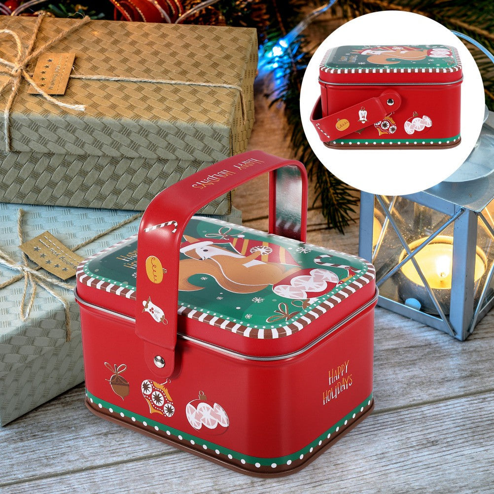 The Christmas Tin Box Cookie Boxes for Packaging Candy Container