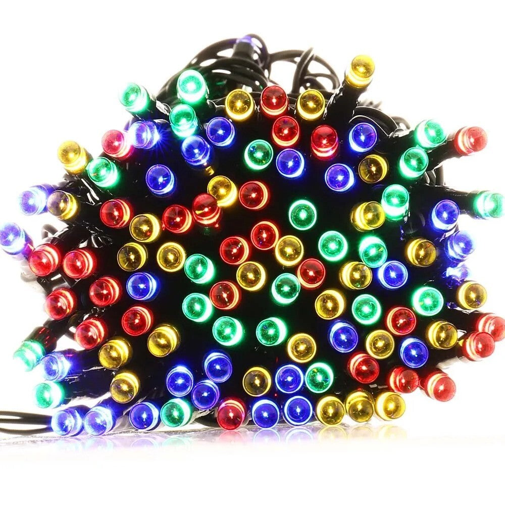 100 LED XMAS FAIRY LIGHTS SOLAR POWERED INDOOR OUTDOOR CHRISTMAS WEDDING PARTY