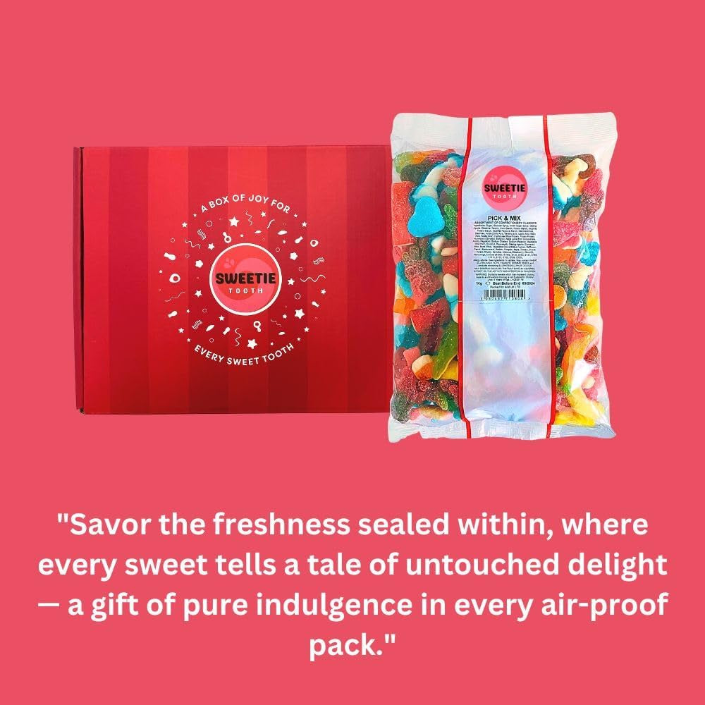 Premium Random Pick & Mix 1Kg Hamper Gift Box - Random Pick & Mix Sweets for Birthday, Kids, Thank You, Congratulations, Christmas, Halloween, Easter, Father'S Day