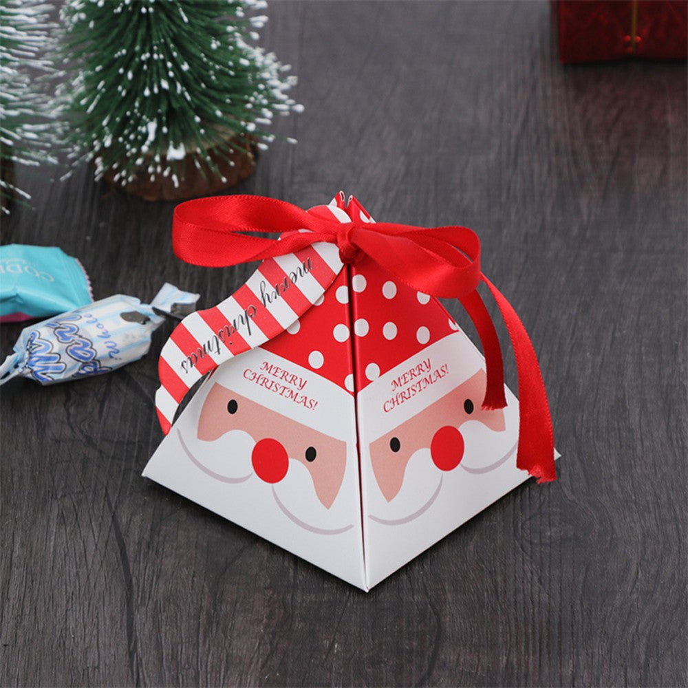 30 Pcs Santa Claus Packaging Box Christmas Paper Boxes Goodies Treat Containers