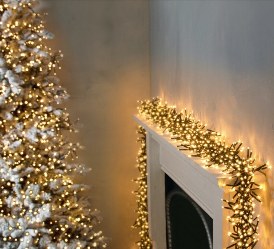 Premier 3000 LED Cluster Indoor Outdoor Christmas Tree Lights Timer - WARM WHITE