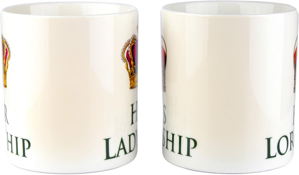 His Lordship & Her Ladyship Fine China Set of 2 Mugs in Individual Gift Boxes
