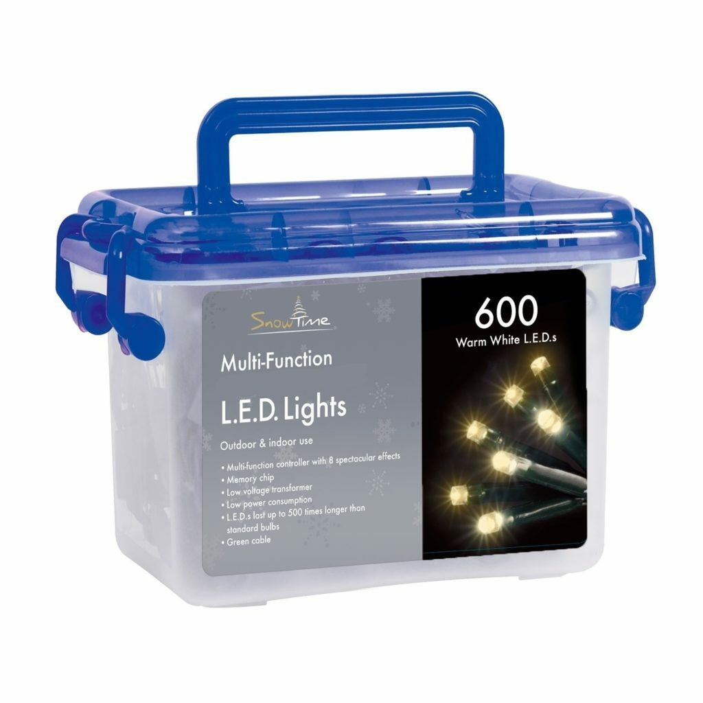 600 LED String/Fairy Christmas Tree Lights Multi Function, In/Outdoor, in Tub!