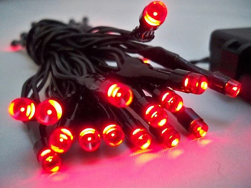 48X BATTERY OPERATED RED TWINKLE TIMER LED FAIRY LIGHTS CHRISTMAS HALLOWEEN 3.5M
