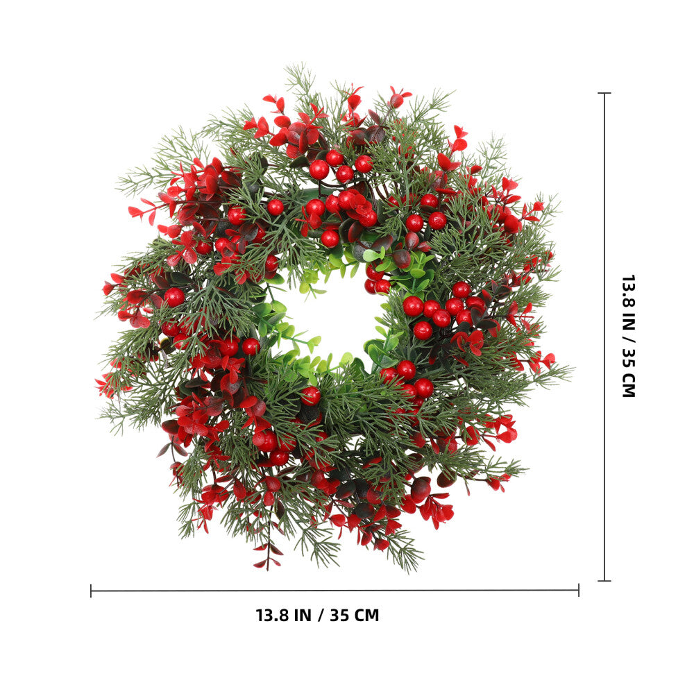 Faux Red Berry Wreath Winter Berry Wreath Christmas Artificial Wreath