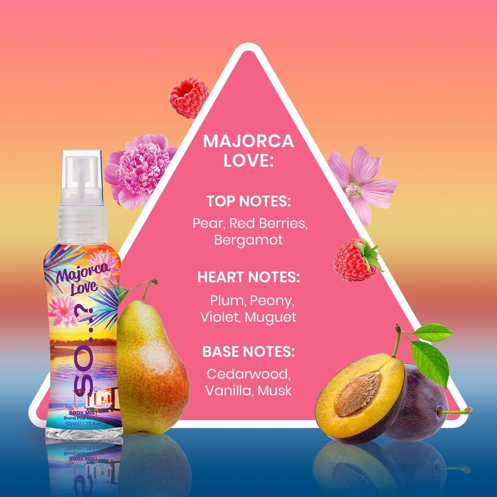 Escapes Womens Gift Set, with Ibiza Dream, Bali Breeze, Mykonos Nights & Majorca Love, Fragrance Spray Set (4 X 50Ml)