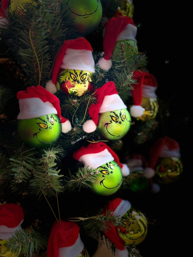 6 X Grinch Christmas Baubles