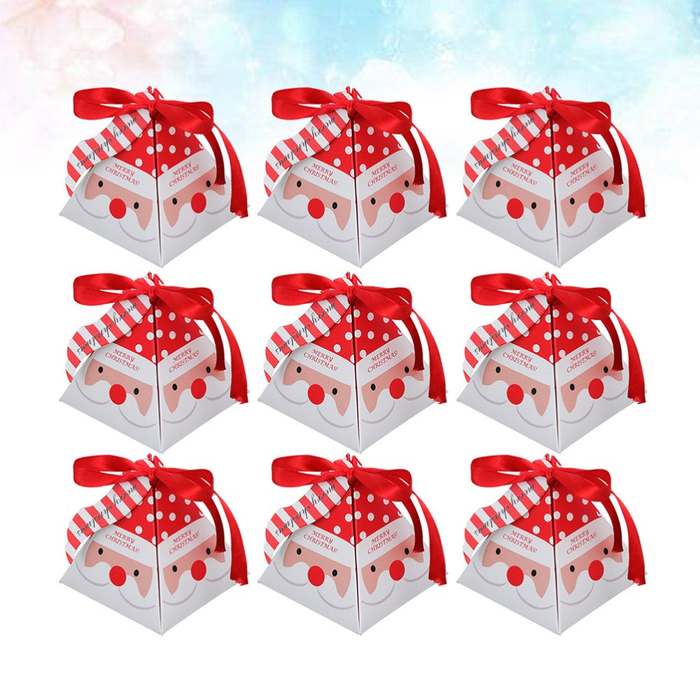 30 Pcs Santa Claus Packaging Box Christmas Paper Boxes Goodies Treat Containers