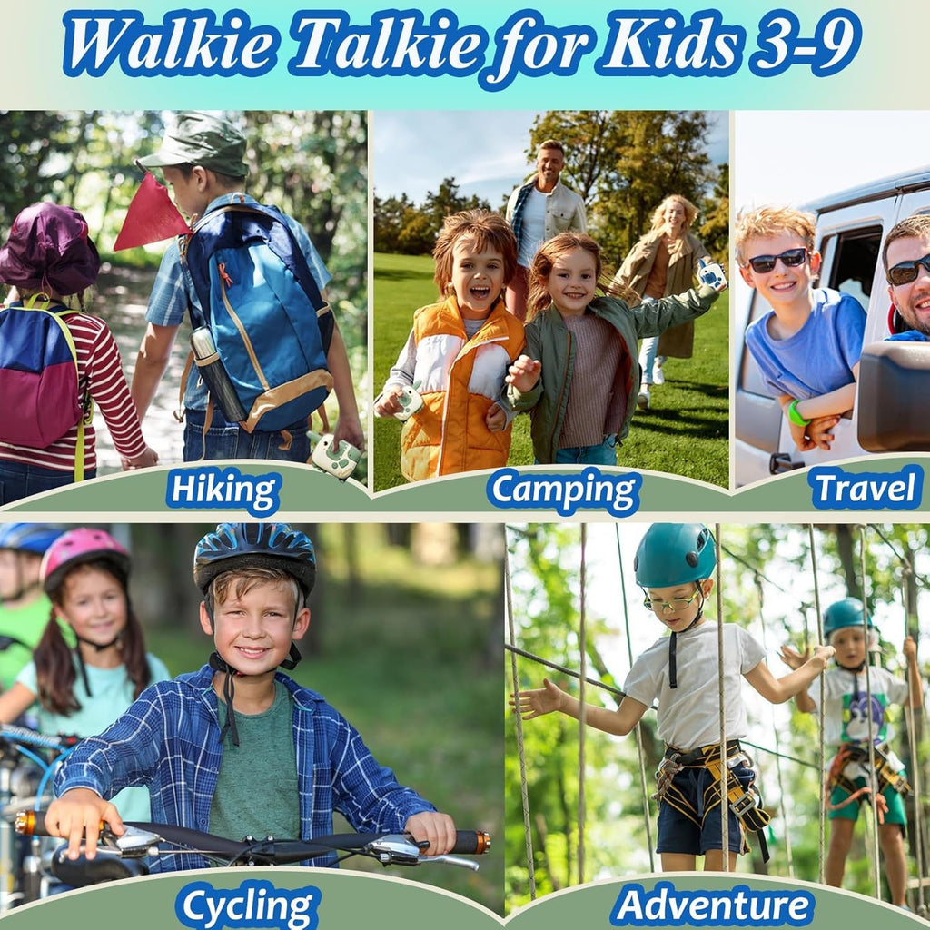 Walkie Talkie Kids - Toys for 2 3 4 5 6 Year Old Boys Girls Dinosaur Toys for Boys Gifts for 5 6 7 8 Year Olds Kids Toys Age 4-7 Walkie Talkie Outdoor Toys Camping Birthday Xmas Easter
