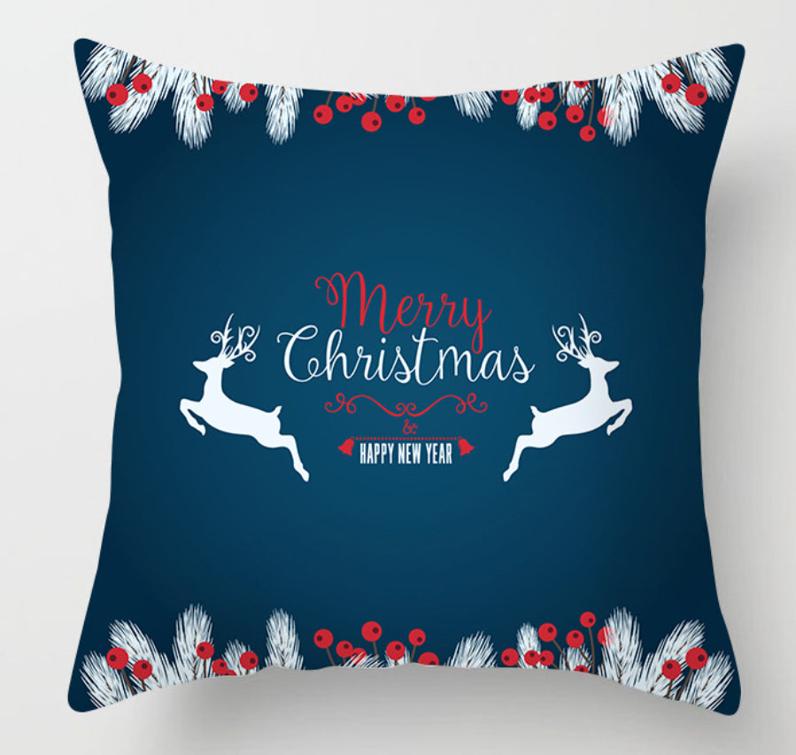NEW 2025 CHRISTMAS NEW YEAR POLYESTER CUSHION COVER PILLOW CASE HOME SOFA DECOR
