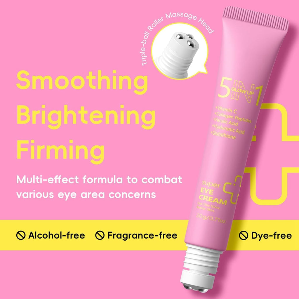 Korean Skincare Set,5In1 Skin Care Sets & Kits,Glow Skin Care Gift Set-5In1 Face Cleanser,Toner,Eye Cream,Beauty Gift Set for Teenage Girls(3Pcs)