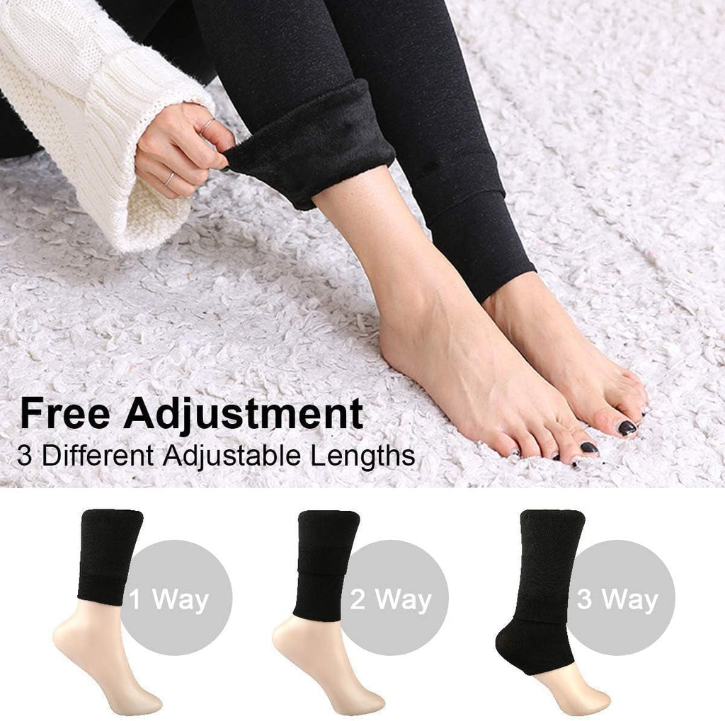 Women Ladies Thermal Winter Thick Velvet Stretchy Fleece Lined Leggings Pant Elastic High Waisted Tight