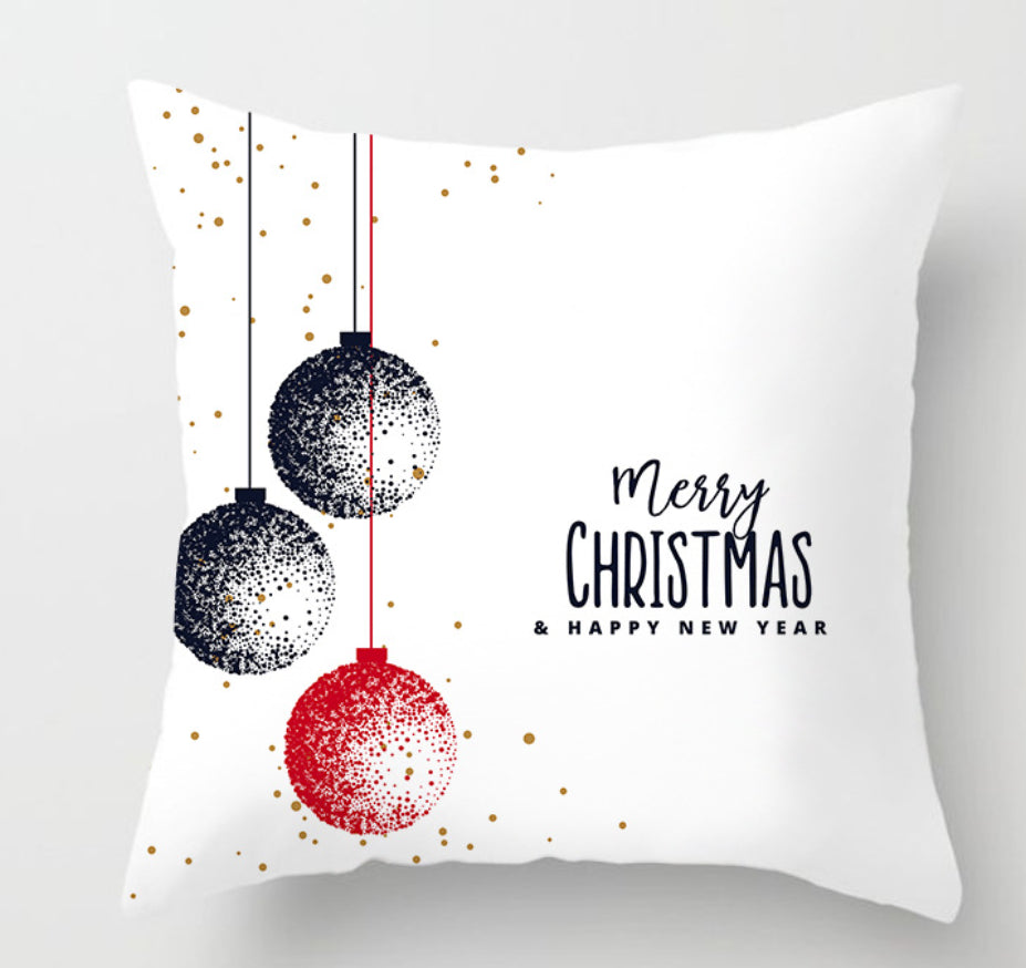 NEW 2025 CHRISTMAS NEW YEAR POLYESTER CUSHION COVER PILLOW CASE HOME SOFA DECOR