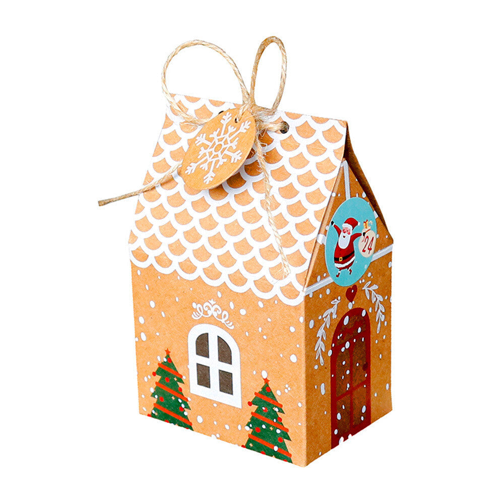 24Pcs Christmas Candy Gift Bags Xmas Cookie Packaging Party Boxes Sweets Box UK
