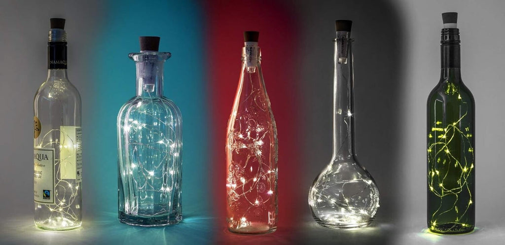 Auraglow Rechargeable USB LED Bottle Cork Wire Fairy String Lights