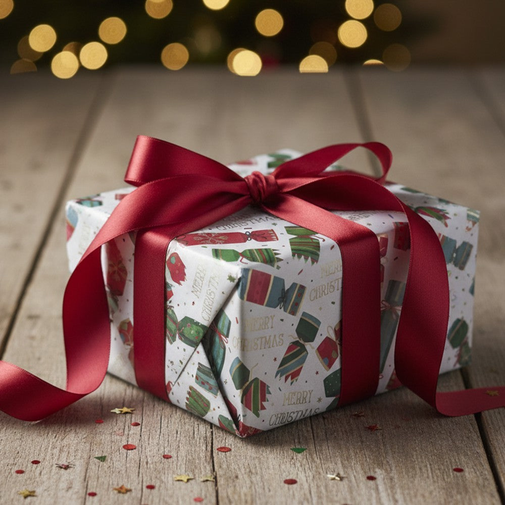 4X4M Christmas Gift Wrapping Roll Easy-To-Cut-Fo