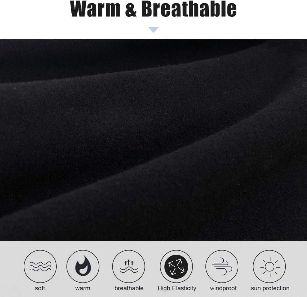 Neck Warmer Snood for Men & Women,Winter Neck Gaiter Fleece Bandana Face Covering Mask Windproof Neck Scarf Neckwear for Outdoor Sports Motorcycle Skiing Running Cycling