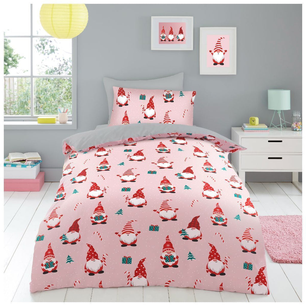 Christmas Duvet Cover Teddy Bedding Reversible Quilt Set Single Double Size UK