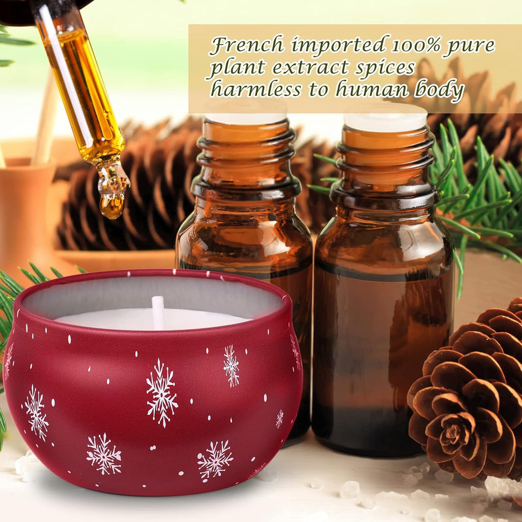 Dsclavacy Christmas Scented Candles Gifts for Women, 6 Pack 2.5 Oz Candle Set, Natural Soy Wax, Aromatherapy Candles for Birthday, Christmas Gifts