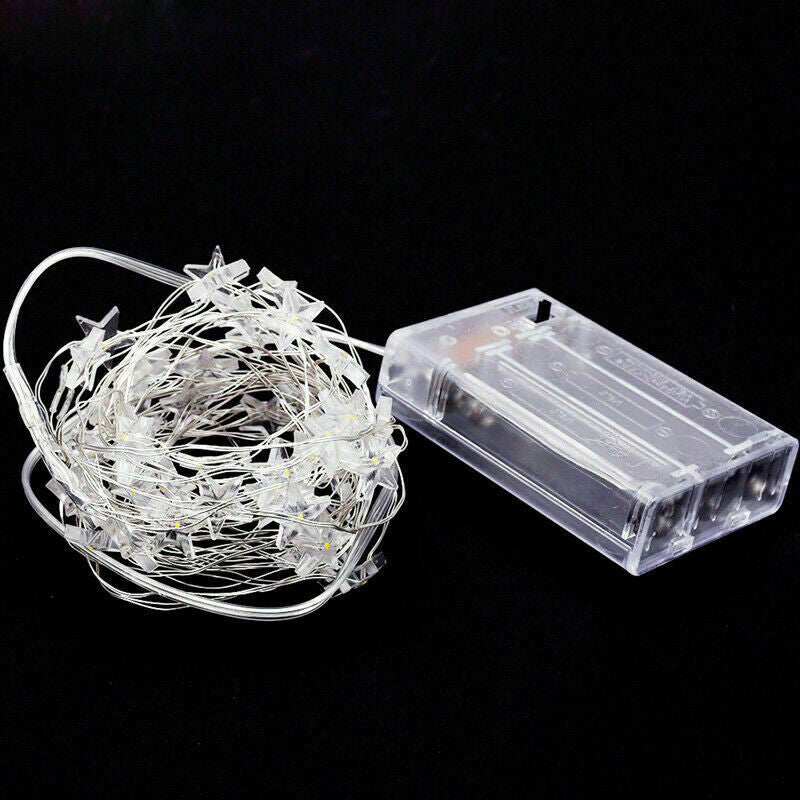 20 LED Star Lights Battery Garden Fairy String Micro Wedding Party Bedroom Decor