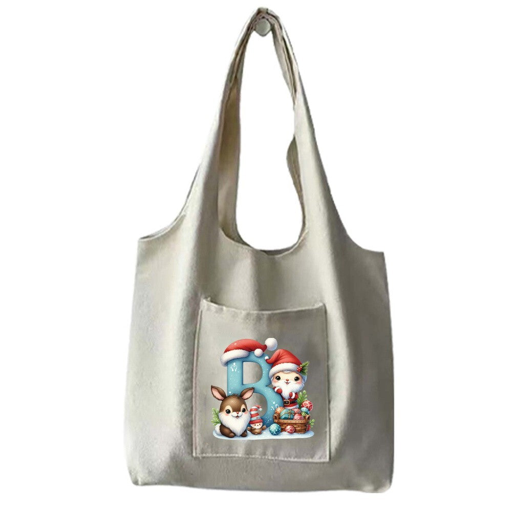 Christmas Gift Canvas Shopping Bag Shoulder Tote Shopper Bag Reusable Handbag UK