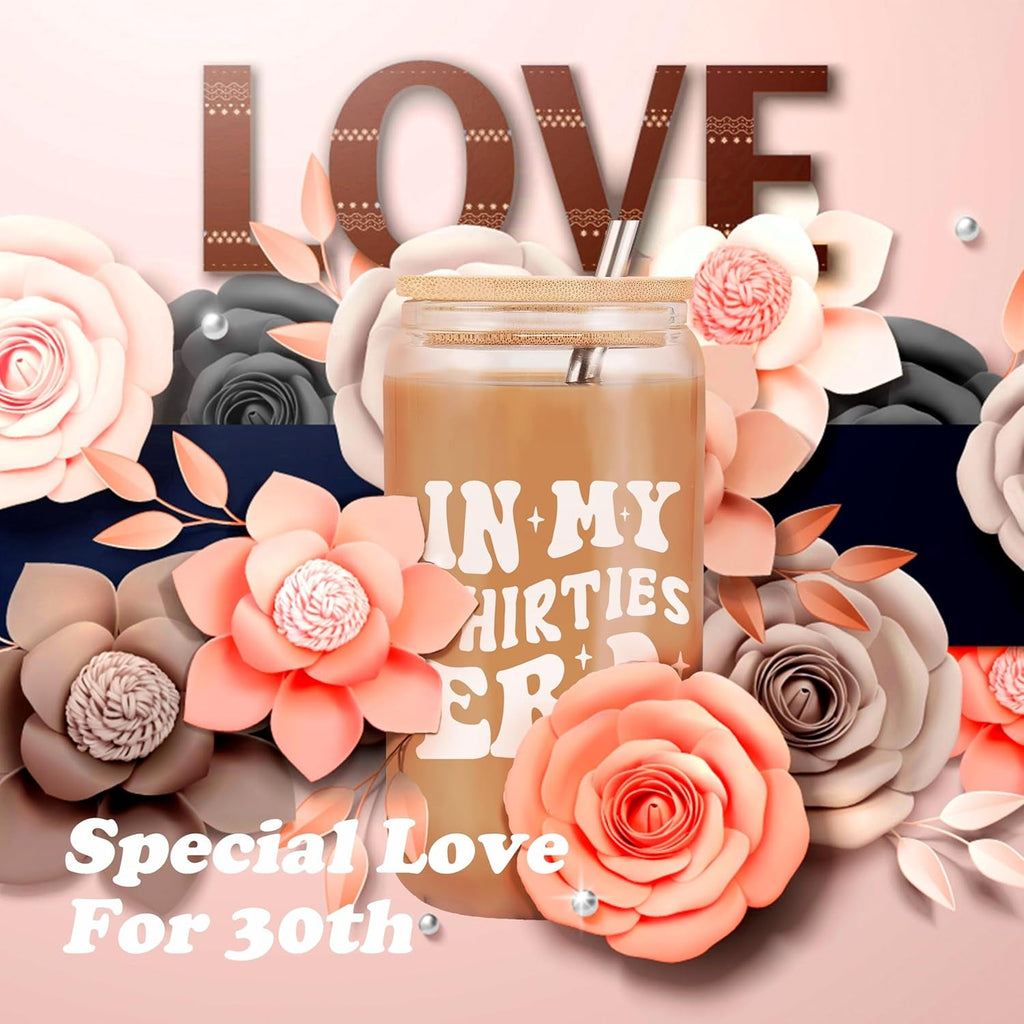 30Th Birthday Gifts for Women, 30Th Birthday Creative Travel Mug, Coke Cup, Glass Mug, Interesting Personalized Mug, Gift for Best Friend Female Mum Wife Daughter Sister Girlfriend