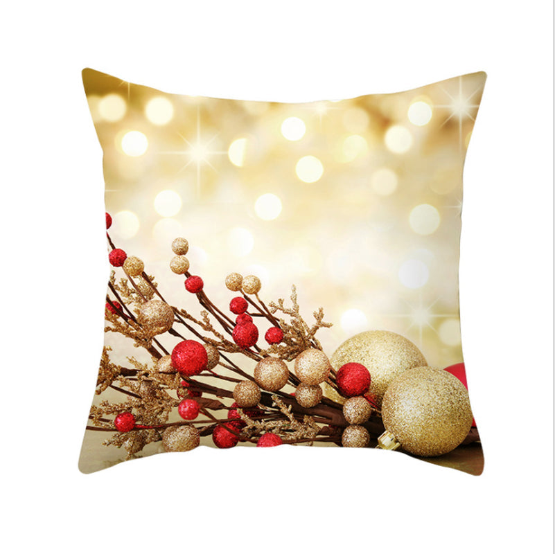 NEW 2025 CHRISTMAS NEW YEAR POLYESTER CUSHION COVER PILLOW CASE HOME SOFA DECOR