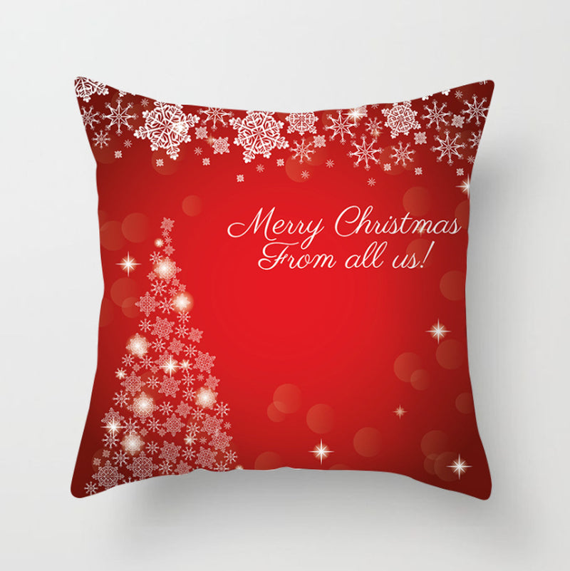 NEW 2025 CHRISTMAS NEW YEAR POLYESTER CUSHION COVER PILLOW CASE HOME SOFA DECOR