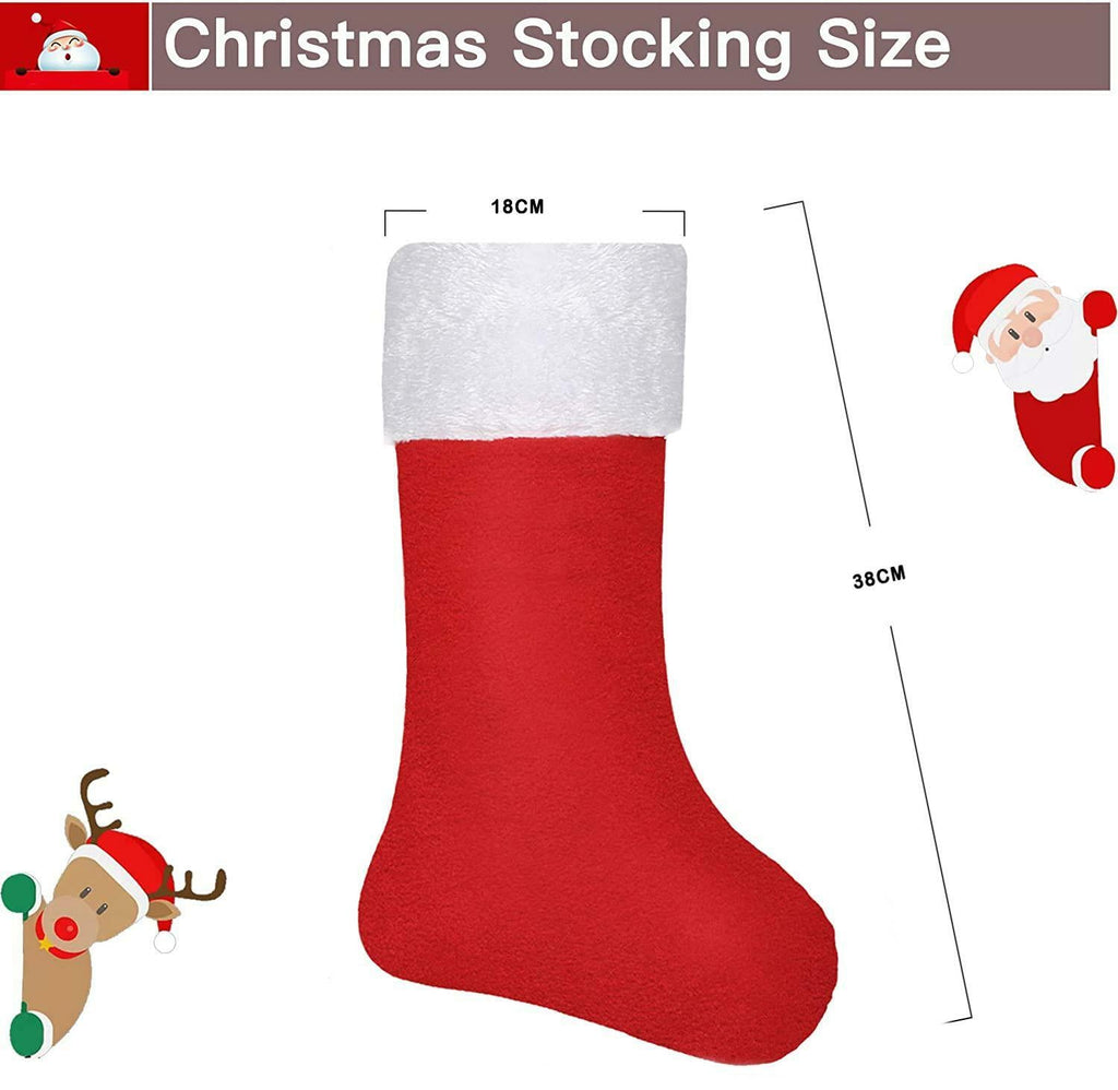 Red Father Christmas Santa Sacks Stocking Socks Bags Gifts Present Xmas Toy 38Cm