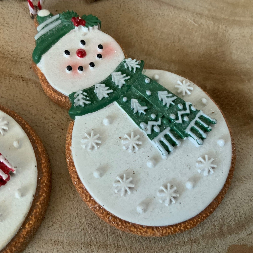 Iced Gingerbread Style Cookie Christmas Decoration Robin Jumper Gisela Graham