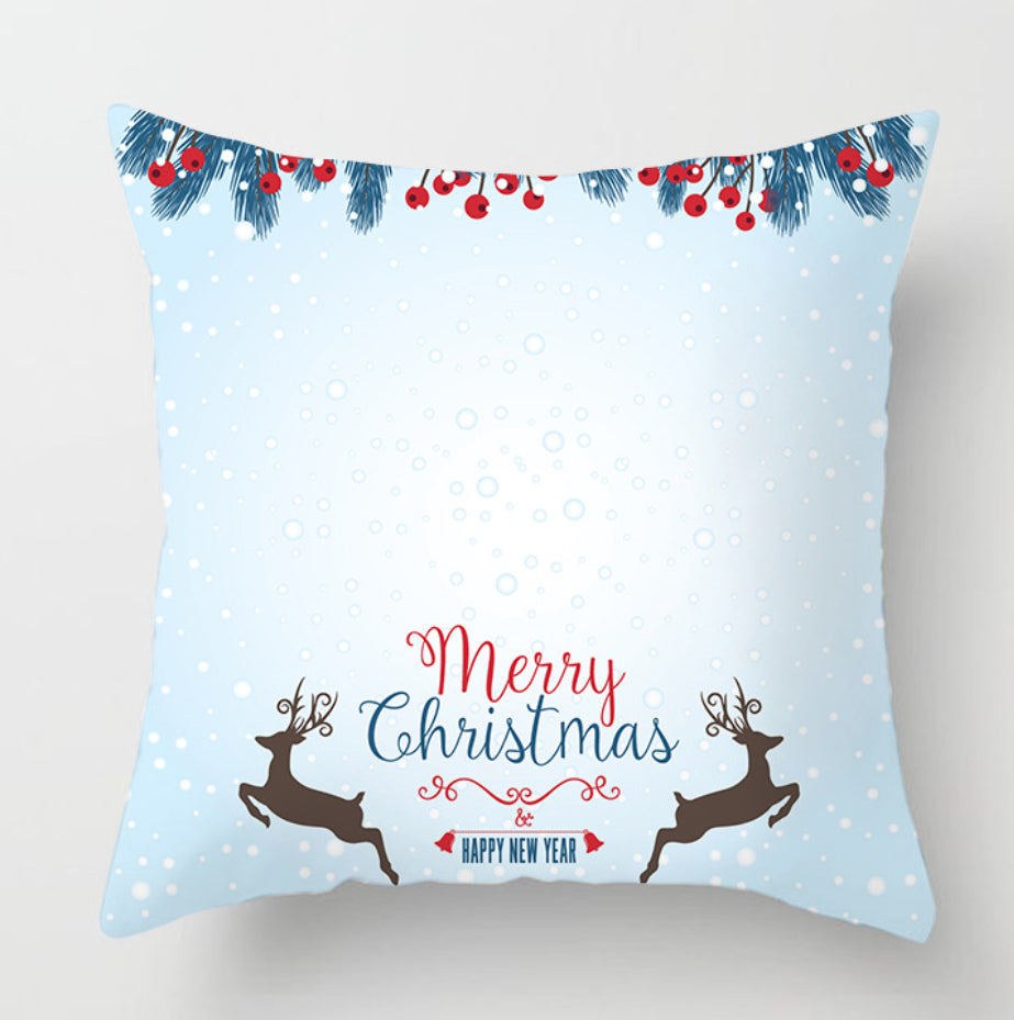 NEW 2025 CHRISTMAS NEW YEAR POLYESTER CUSHION COVER PILLOW CASE HOME SOFA DECOR