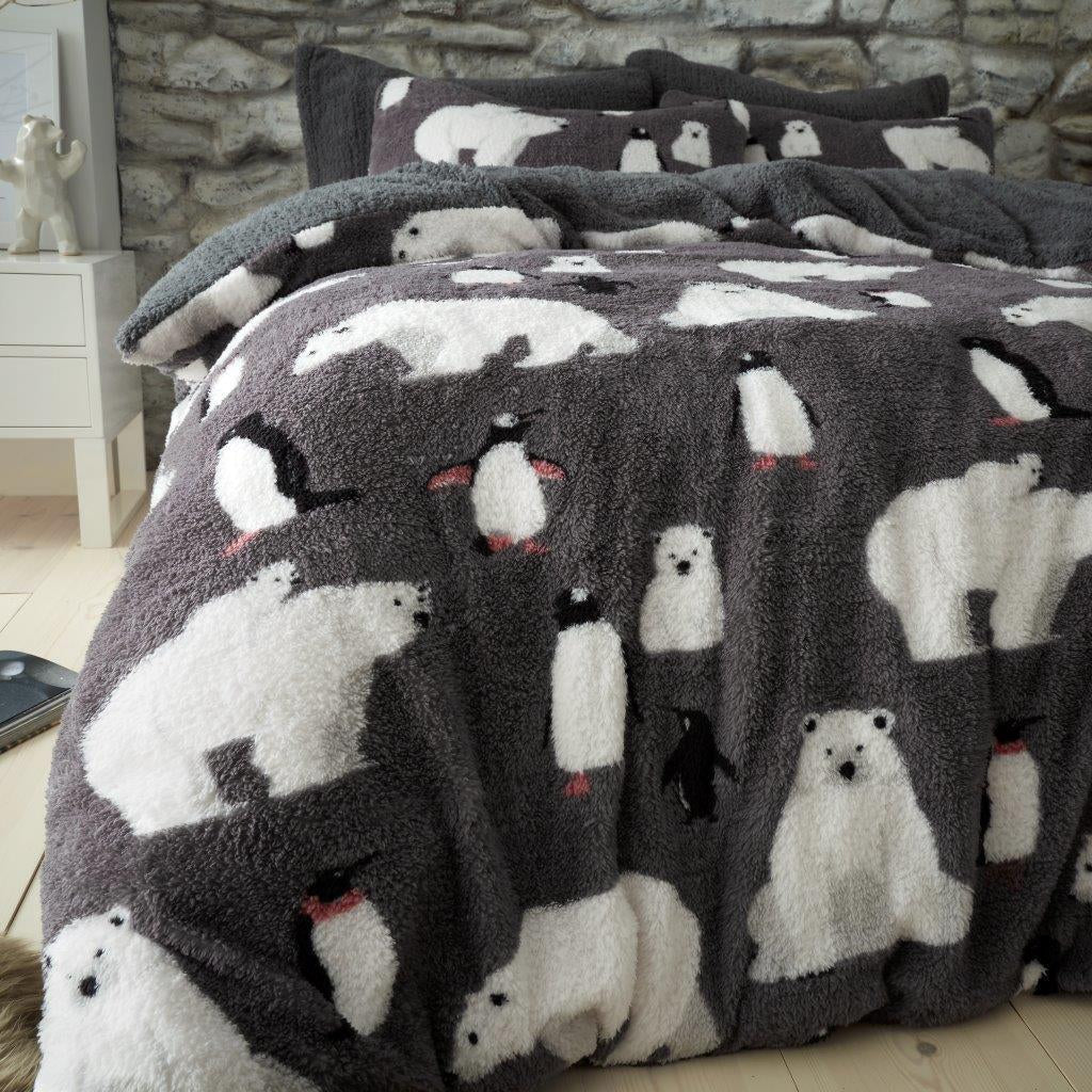 Christmas Duvet Cover Teddy Bedding Reversible Quilt Set Single Double Size UK