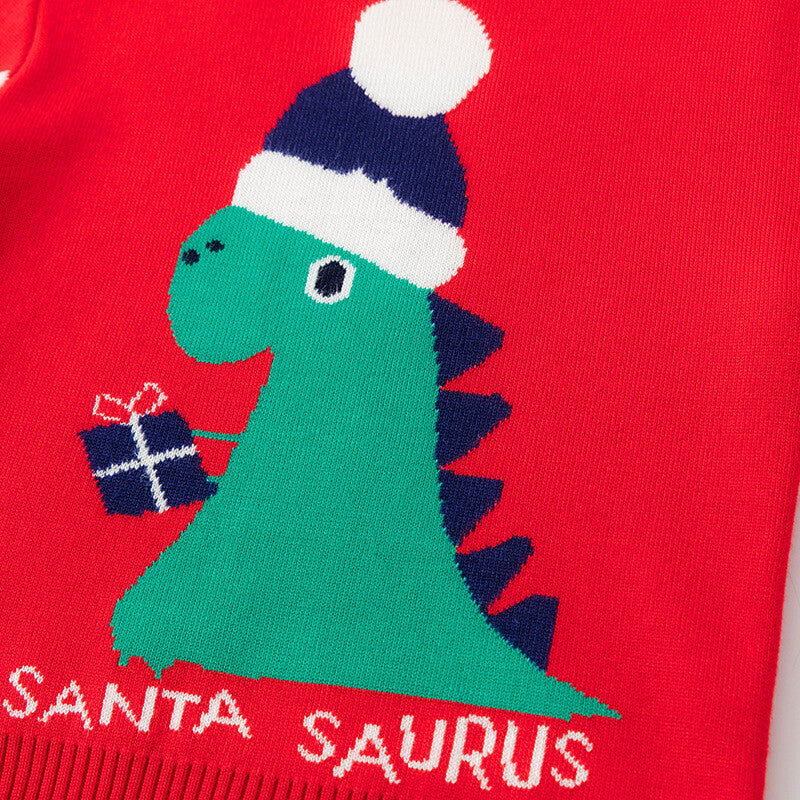 Children'S Christmas Sweater Dinosaur Bottoming Pullover Sweater
