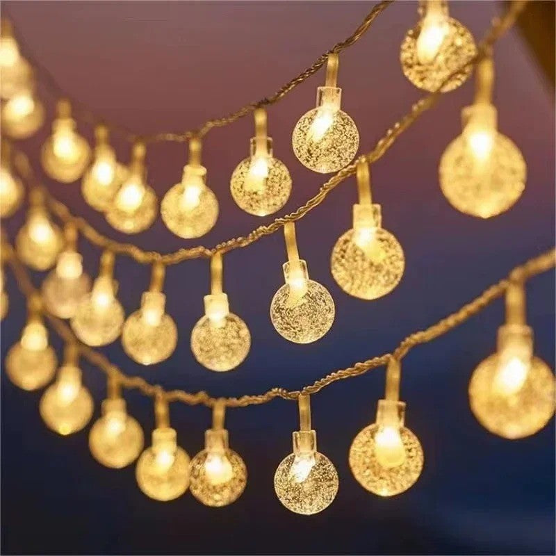 LED Globe Bulb Ball Fairy String Indoor Lights Battery Powered Outdoor Light