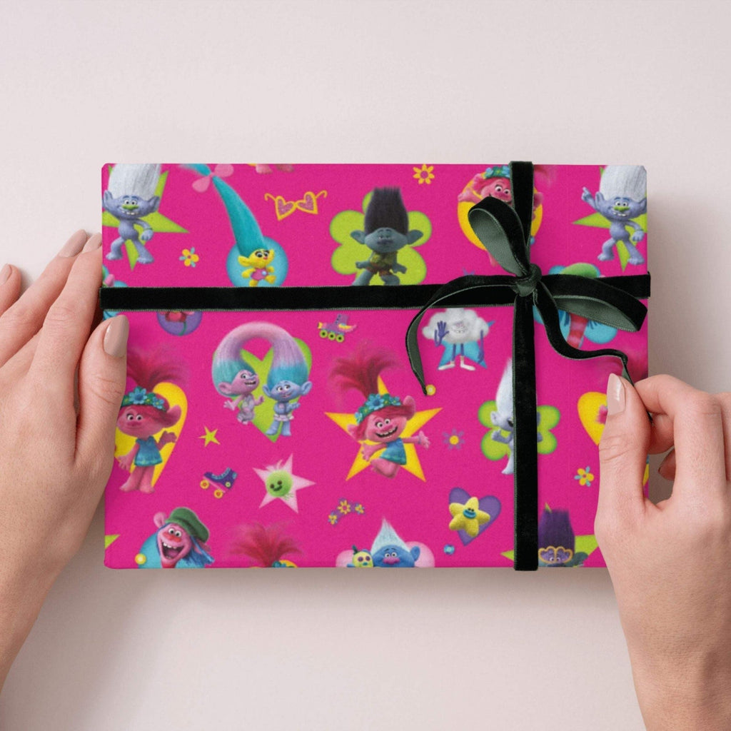 Wrapping Paper Trolls Kids Birthday Gift Wrap 3 X 4M Roll Official Product