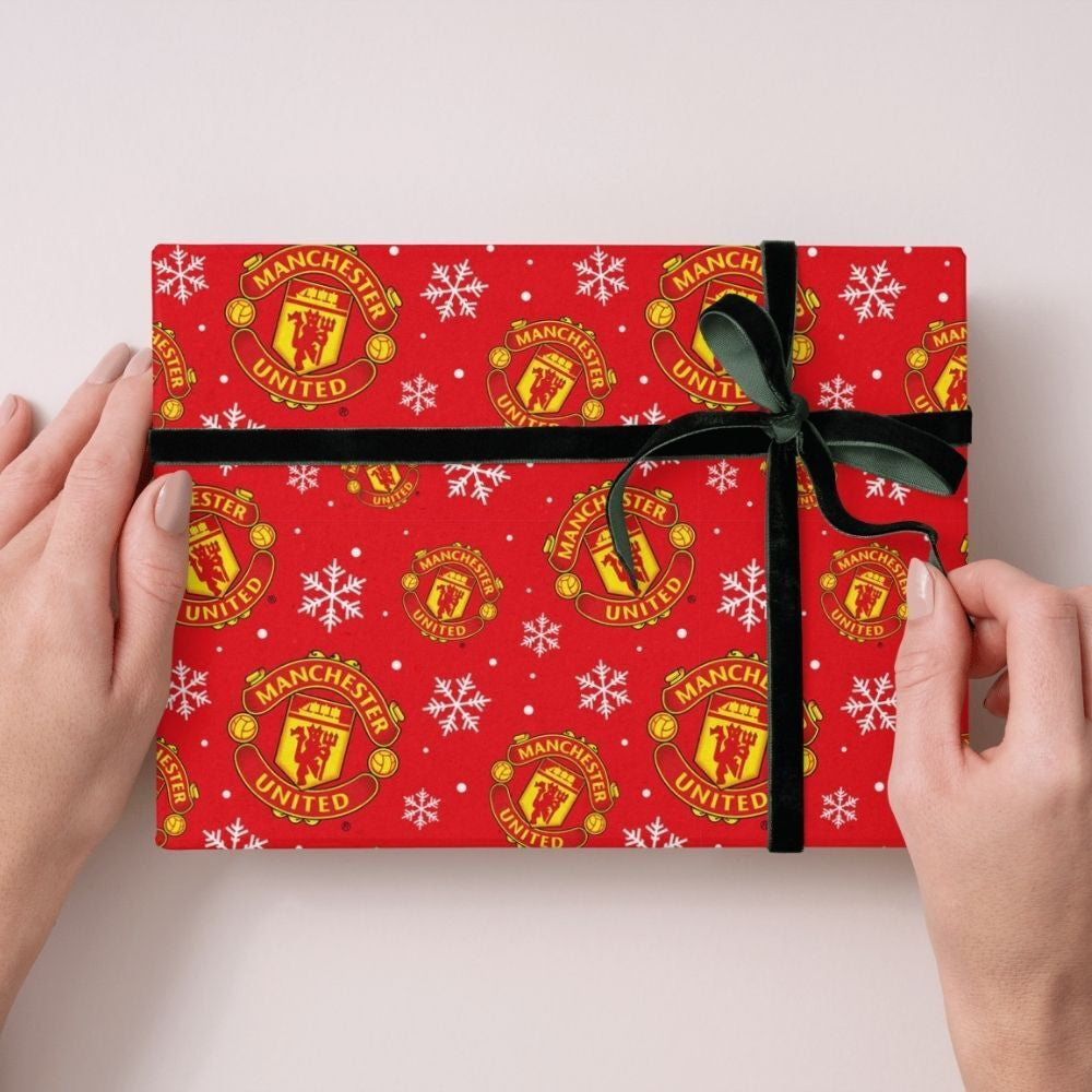 Wrapping Paper Manchester United FC Christmas Gift Wrap 3 X 3M Roll Wrap