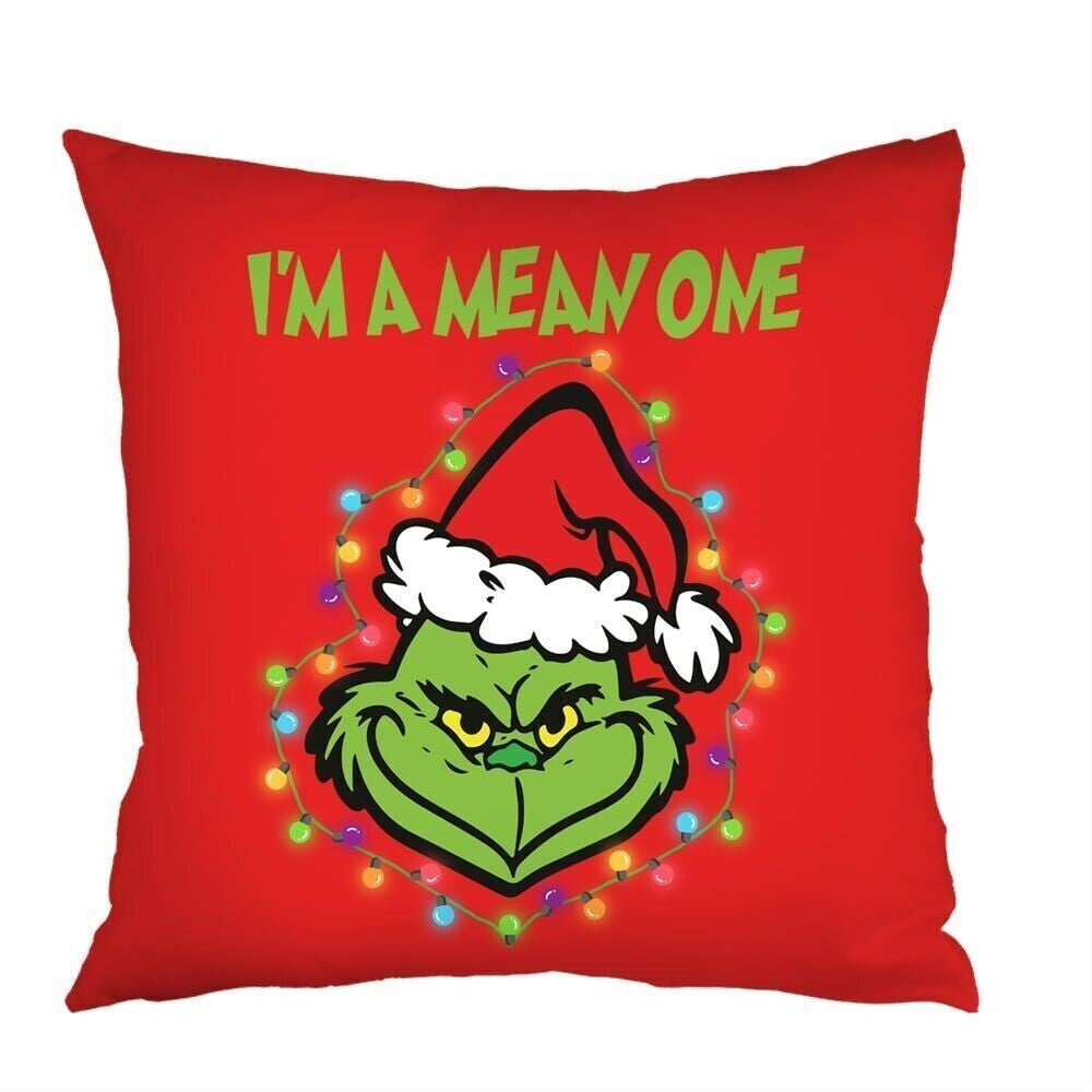 4Pcs Christmas Grinch Cushion Cover Pillow Case Xmas Sofa Pillowcase Decor~