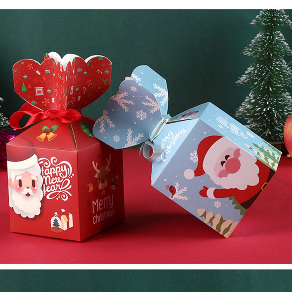 12 PCS Christmas Apple Packaging Box Child Cartoon Packing Boxes