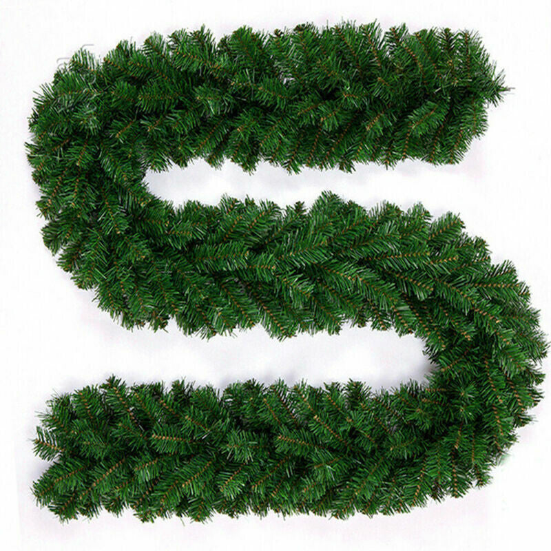 9Ft Christmas Garland Decorations Fireplace Artificial Wreath Bushy Pine 220Tips