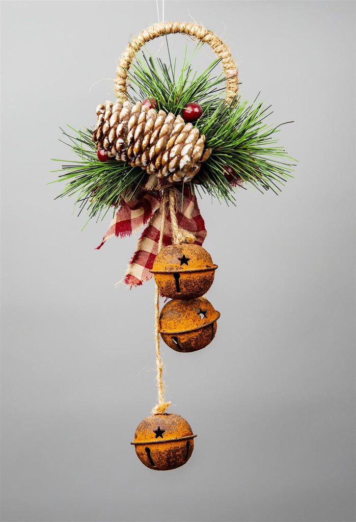 Christmas Home Decor Wall Door Hanging Decorative Rusty Bells Xmas Art & Craft