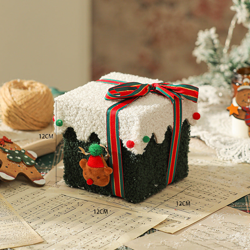 Christmas Gift Packaging Box Thickened Flannel Christmas Gift Empty Box