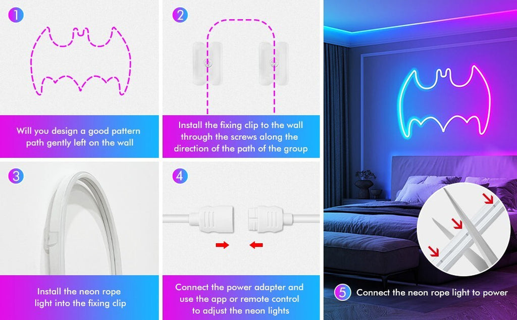 AILBTON Led Neon Rope Lights 10M Flexible Led Rope Lights,Control with App/Remot