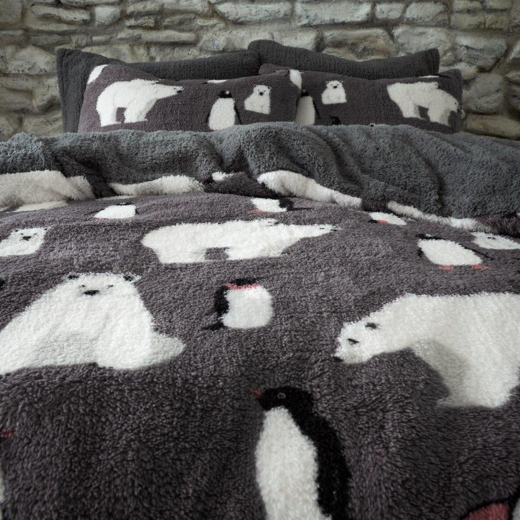 Christmas Duvet Cover Teddy Bedding Reversible Quilt Set Single Double Size UK