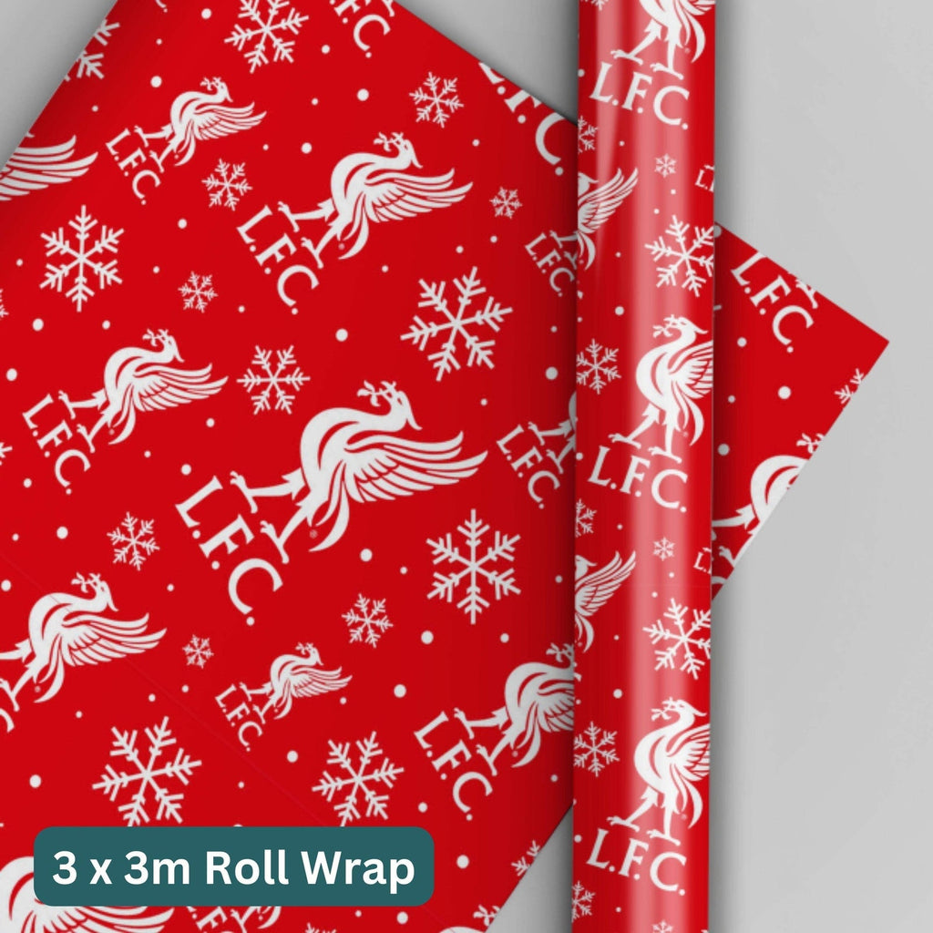 Wrapping Paper Liverpool FC Christmas Gift Wrap 3 X 3M Roll Wrap